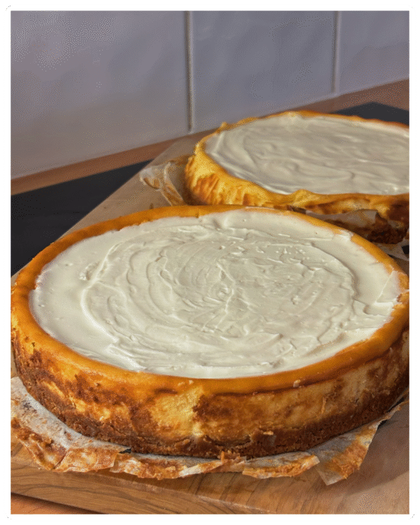 Creamy homemade New York cheesecake with a golden crust — rich, smooth, and baked with love by MumsFavouriteBakes